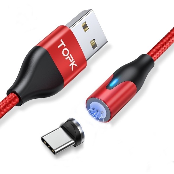 Cabo USB de dados magnético K509 vermelho 2