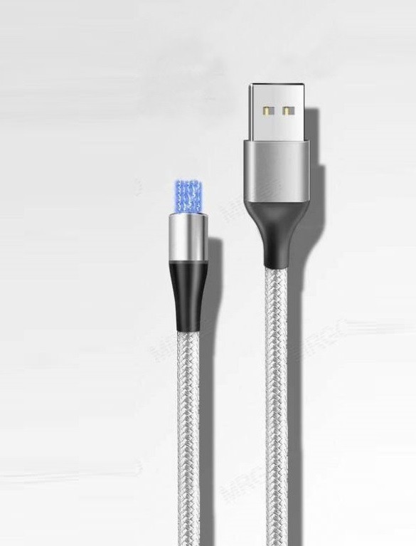 Cabo USB magnético de dados K505 prateado 2 m