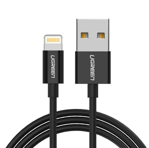 Cabo USB para Apple iPhone/iPad/iPod preto 50 cm