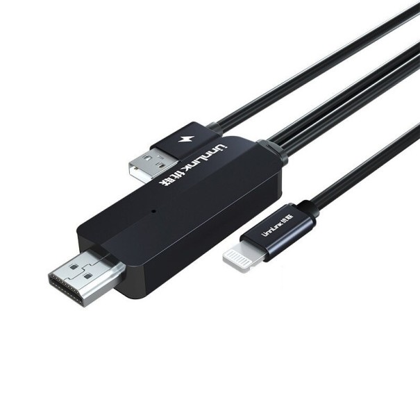 Cabo USB para espelhamento de ecrã Lightning para HDMI 1