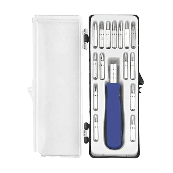 Cacciavite con supporto magnetico per punte Set di punte per cacciavite magnetico 16 pz Cacciavite mini portatile 1