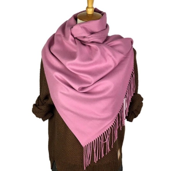 Cachecol de moda feminino em caxemira J3253 rosa-roxo