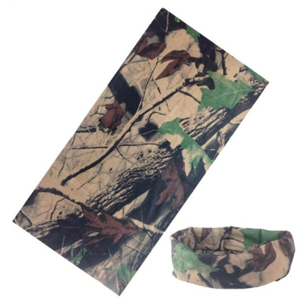 Cachecol masculino com estampado de folhas 1