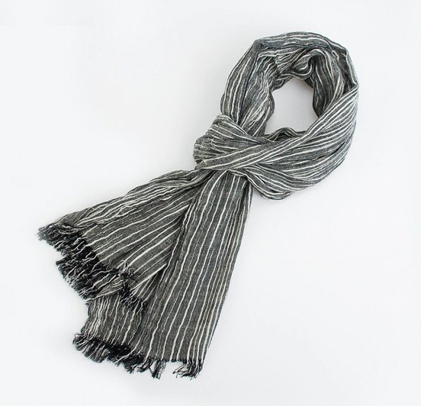 Cachecol riscado masculino J3057 preto