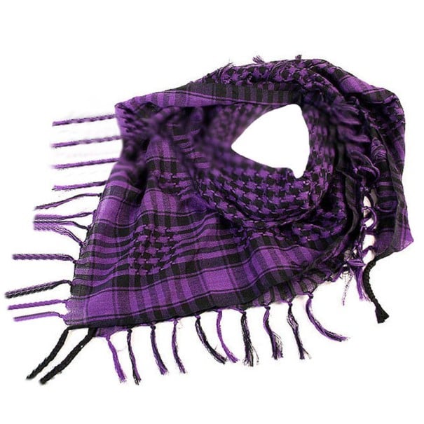 Cachecol xadrez Palestina roxo