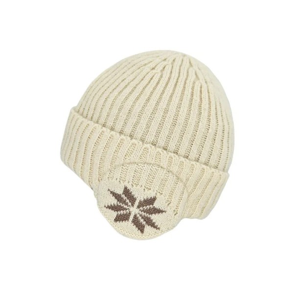 Căciulă tricotată de iarnă cu fleece și protecții pentru urechi Căciulă unisex din acril pentru bicicletă Căciulă de exterior din lână călduroasă pentru bărbați și femei Interior întărit bej