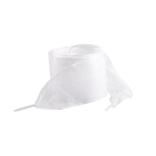 Cadarços de seda planos para sapatos 120x4 cm Fio de chiffon Cadarços largos elegantes Sapatos Decoração Acessório de moda Atacadores branco