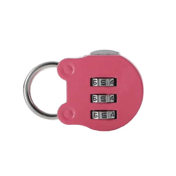 Cadeado de combinação rosa escuro