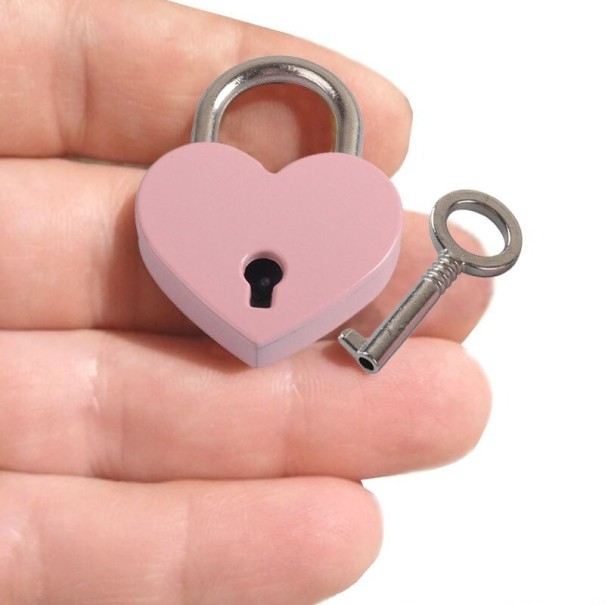 Cadeado do amor rosa