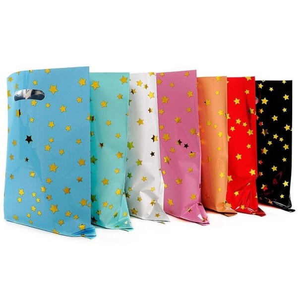 Cadeauzakje met sterren 10 stuks