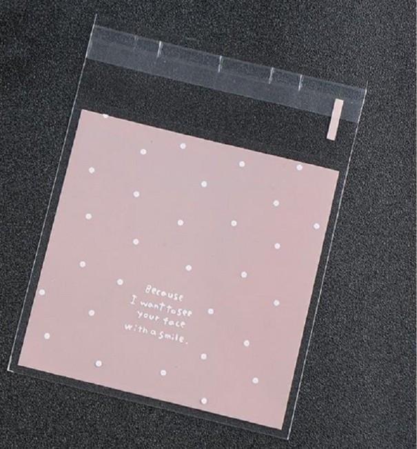 Cadeauzakje voor snoep 100 stuks roze L