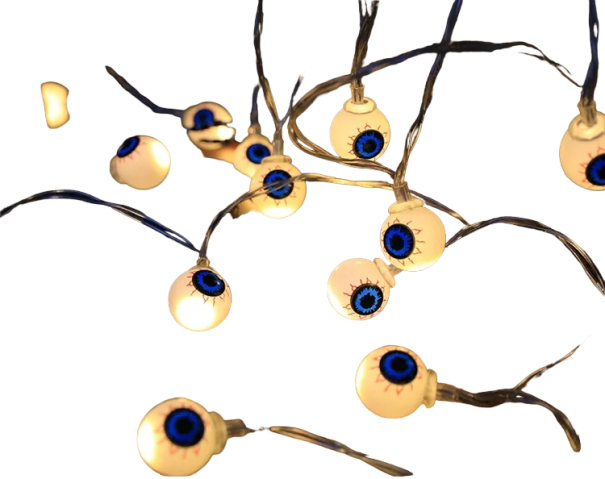 Cadeia de Luz de Halloween Olhos 1,5 m a pilhas 2x AA 1