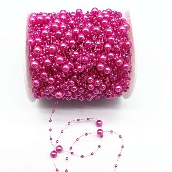 Cadeia decorativa de pérolas 4,57 m rosa