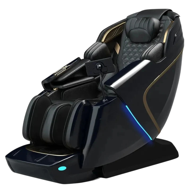 Cadeira de Massagem 4D + Massagem 3D para Corpo Inteiro com Ajuste Elétrico 220 V SL de 135 cm 6 Técnicas 25 Modos de Aquecimento da Região Lombar preto