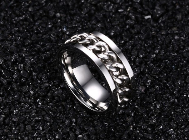 Cadena de anillo para hombre J2225 plateado 12
