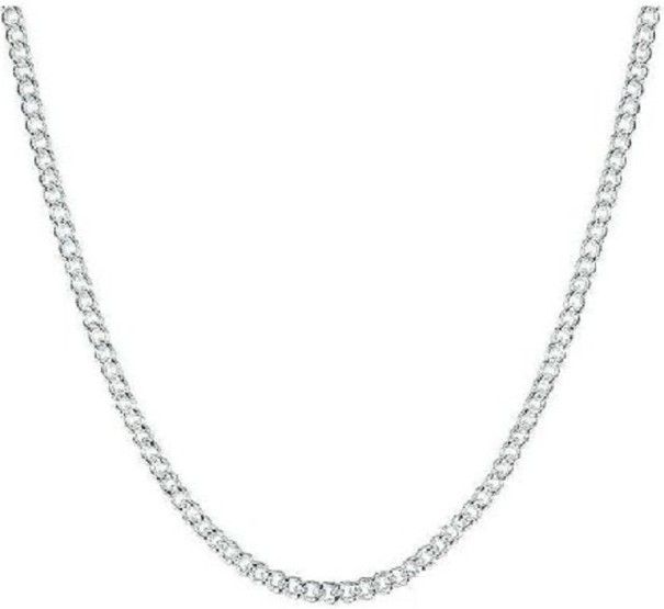 Cadena plateada para mujer M25 50 cm
