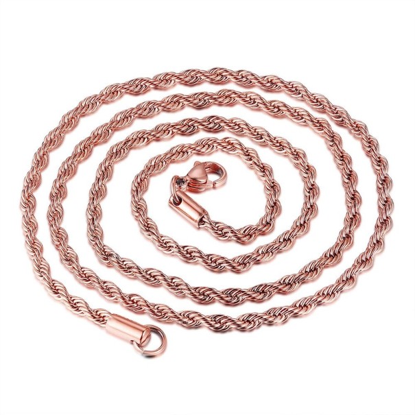 Cadena torcida rosa viejo 51 cm