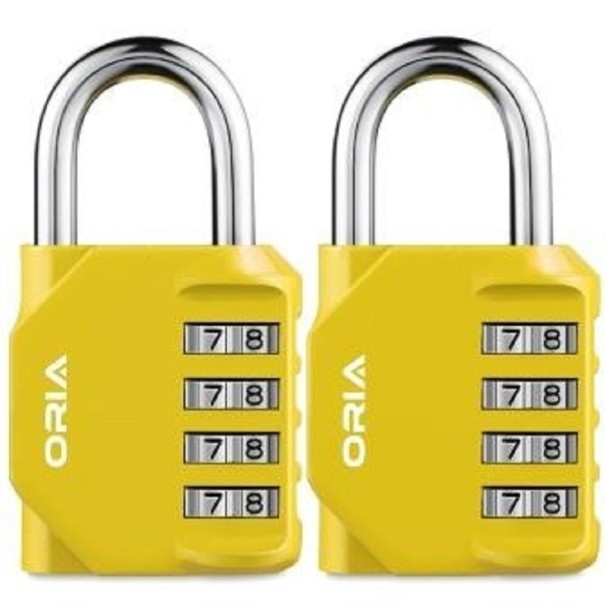 Cadenas à code 2 pcs jaune