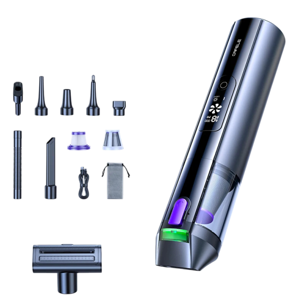 Cafele 15000Pa Bezprzewodowy odkurzacz ręczny 100W 12V 6000mAh 4w1 filtr HEPA wyświetlacz LCD pompa powietrza wentylator uszczelka próżniowa z 5 końcówkami 1