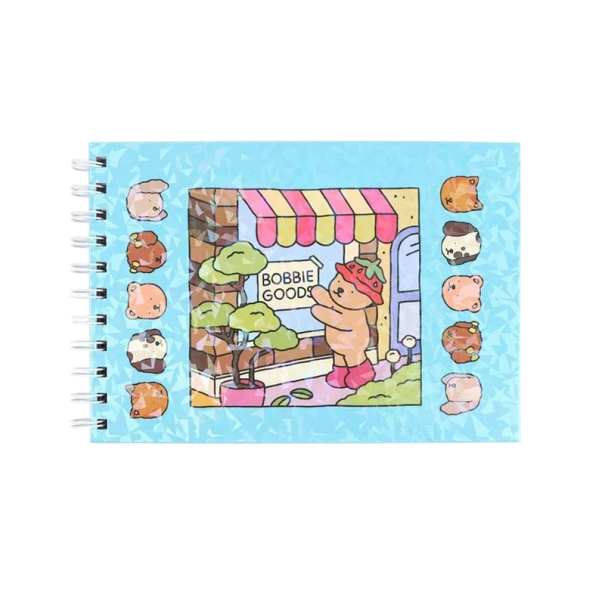 Caiete de colorat Bobbie Goods dezvoltare motorică 22 × 15 cm legare spirală carte de desen educațională pentru copii și adulți albastru