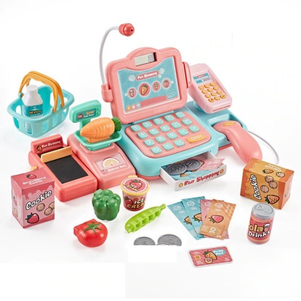 Caisse enregistreuse pour enfants rose