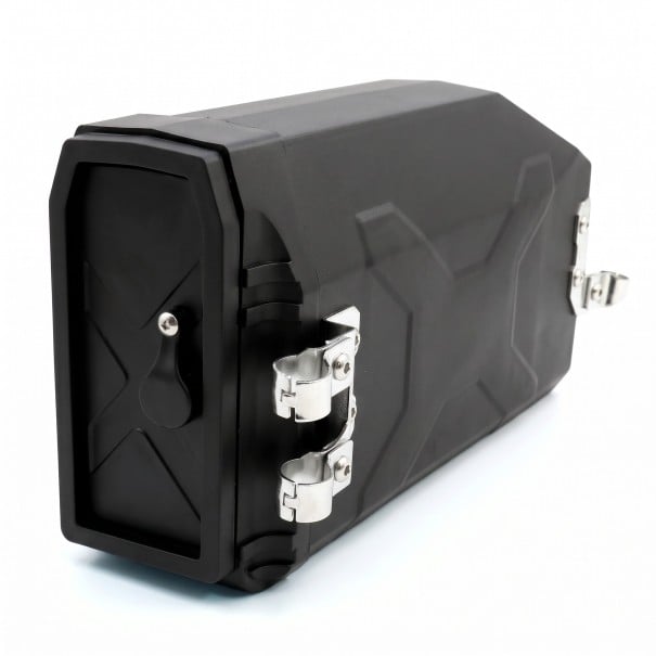 Caixa de ferramentas para motociclo direita trancável à prova de água 5 l plástico ABS preto para BMW R1300GS, R1250GS, R1200GS e Benelli TRK502 1