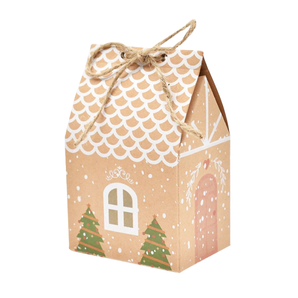 Caixa de presente de Natal chalé 10 pcs 1