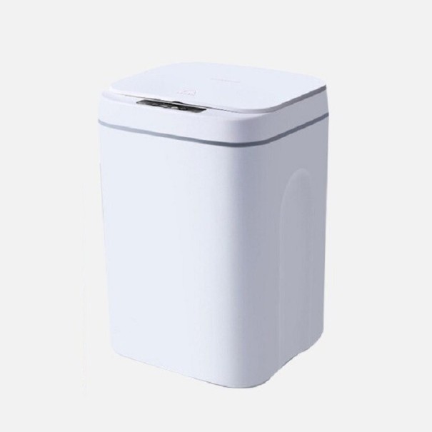 Caixote de lixo sem toque com sensor para a cozinha e sala de estar Abertura da tampa com um gesto de mão ou toque Plástico Alimentação branco 16 l