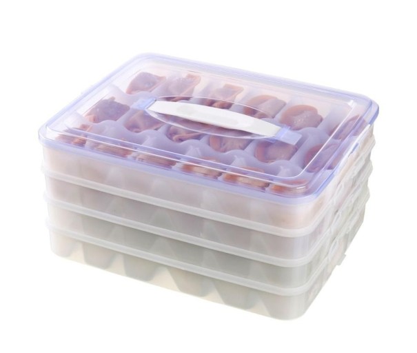 Caja de alimentos escalonada morado
