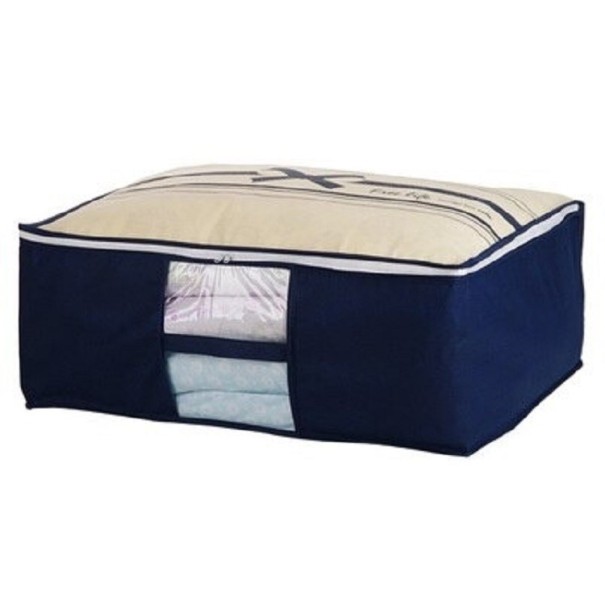 Caja de almacenamiento para ropa sucia C651 azul oscuro S