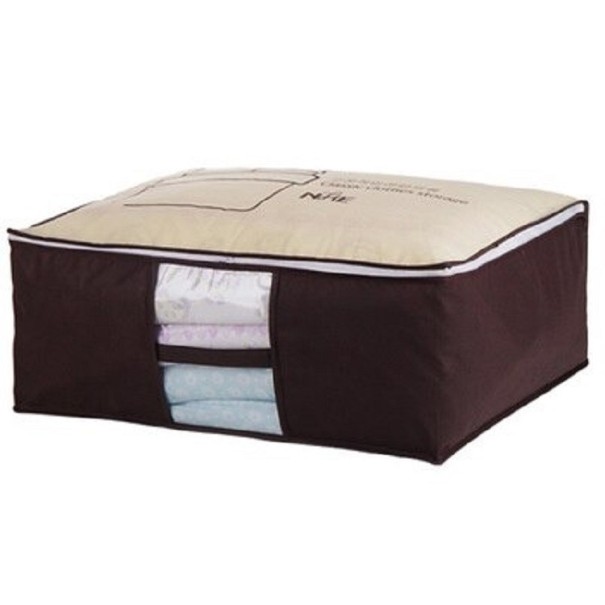 Caja de almacenamiento para ropa sucia C651 marrón L