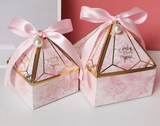 Caja de regalo 20 uds. rosa L