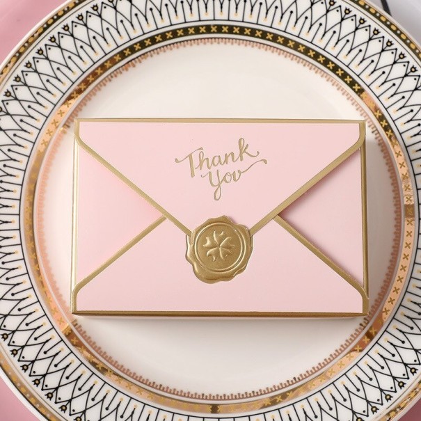 Caja de regalo con inscripción 5 uds. rosa