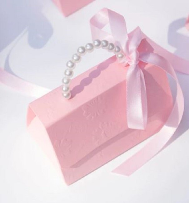 Caja de regalo de papel 10 uds. rosa L