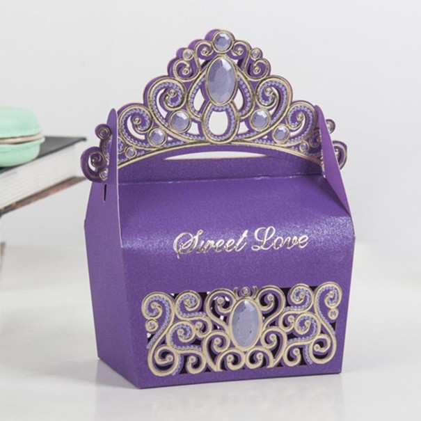 Caja de regalo para dulces 10 uds. morado