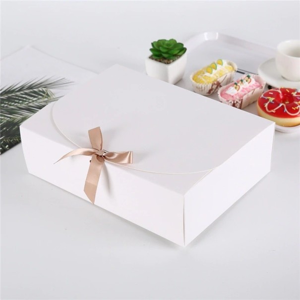 Caja de regalo para dulces 5 uds. blanco L