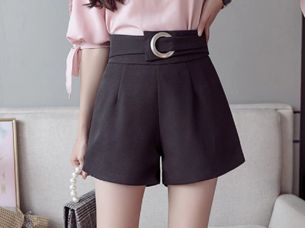 Calças Curtas Femininas Amber preto XL