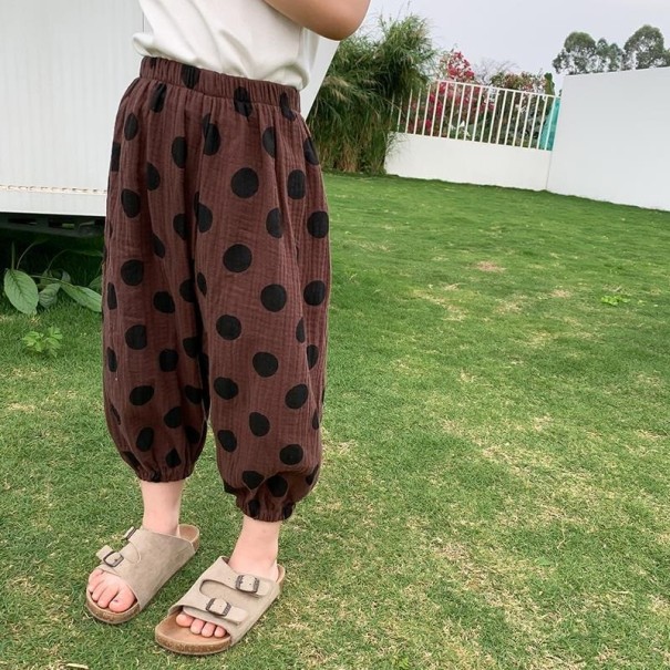 Calças de rapariga T2453 café 8