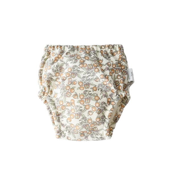 Calças de treino em algodão 11–15 kg Padrão de laranjas Fraldas de pano laváveis Roupa interior impermeável para crianças Reutilizável 1