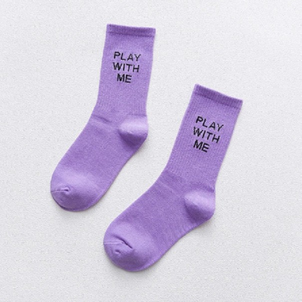 Calcetines altos de mujer morado Calcetines altos de mujer morado