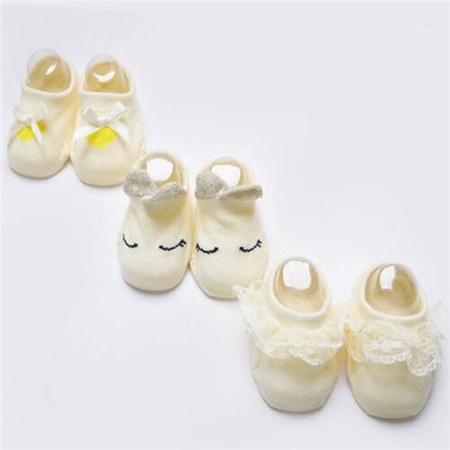 Calcetines bonitos para bebé - 3 pares amarillo 3-6 meses