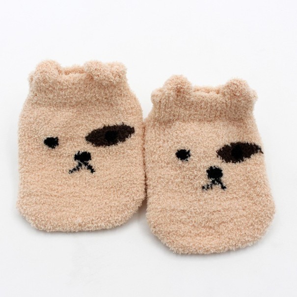 Calcetines bonitos para niños beige 3-6 meses