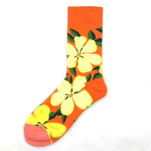 Calcetines con estampado de flores 6