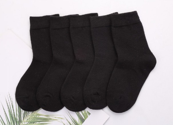 Calcetines confort para niños - 5 pares negro 5-7 años