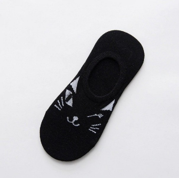 Calcetines cortos de mujer - Gatos A721 negro