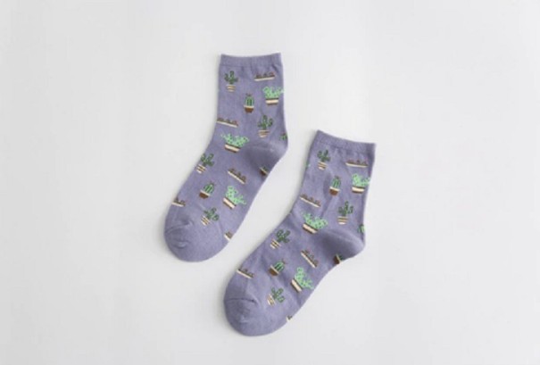 Calcetines de hombre con cactus gris oscuro
