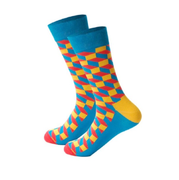 Calcetines de hombre con estampado amarillo