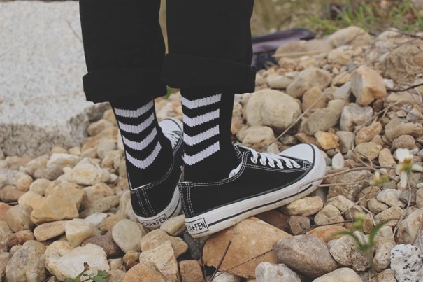 Calcetines de hombre con estampado elegante. negro