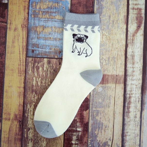 Calcetines de hombre con perros gris