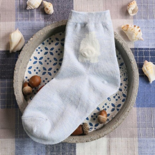 Calcetines de mujer con animales azul